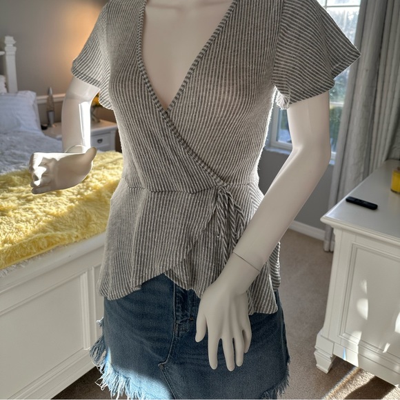 FREE PEOPLE BOHO FRINGE JEAN SKIRT SIZE 27 - Picture 3 of 7